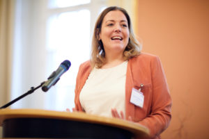 Kathrin Vogelbacher bei der UPJ-Jahrestagung 2019 im Roten Rathaus in Berlin.