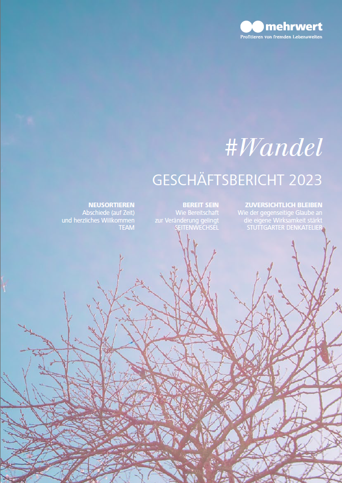 Titelbild des Geschäftberichts 2023 von mehrwert